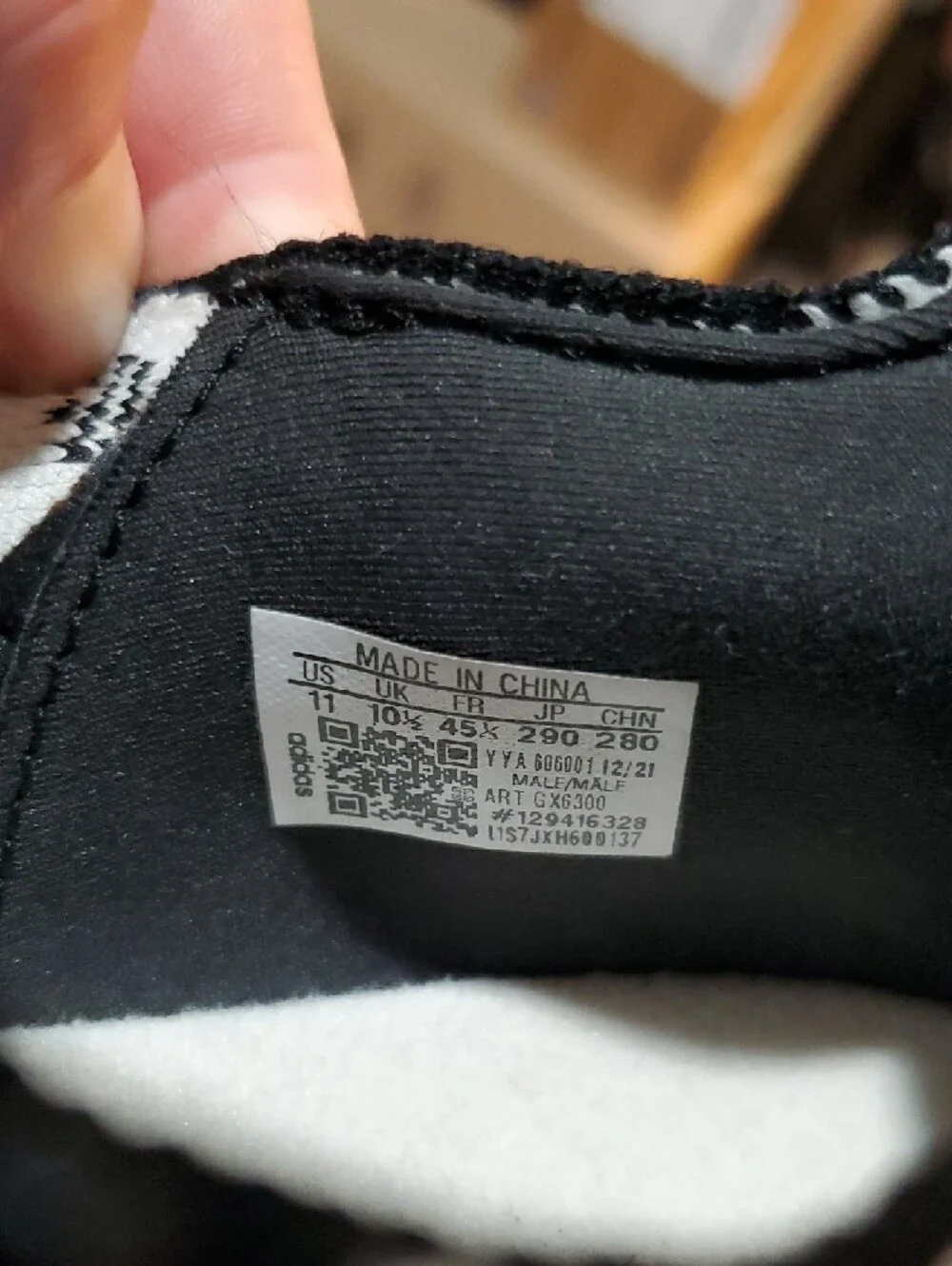 Adidas Ultraboost 22 Knit Running Shoe In Black & White Zebra